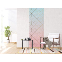 Moderné fototapety - Gradient s geometrickým vzorom - 90x270 cm