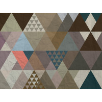Moderné fototapety - Abstrakcia s farebnými trojuholníkmi - 360x270 cm