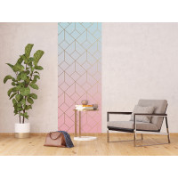 Moderné fototapety - Gradient s geometrickým vzorom - 90x270 cm