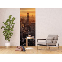 Moderné fototapety - Mesto z vtáčej perspektívy - 90x270 cm