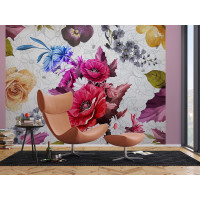 Moderné fototapety - Maľované letné kvety - 360x270 cm