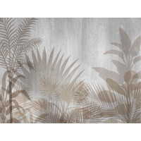 Moderné fototapety - Tropické rastliny na sivom podklade - 360x270 cm
