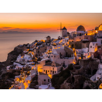 Moderné fototapety - Santorini - 360x270 cm