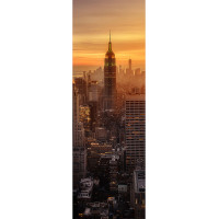 Moderné fototapety - Mesto z vtáčej perspektívy - 90x270 cm