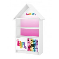 Detský domčekový úložný regál Rainbow High - Sparkle - ružový