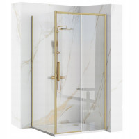 Sprchovací kút Rea RAPID slide 120x100 cm - zlatý brúsený