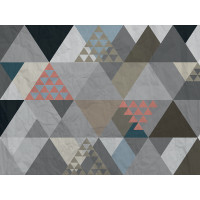 Moderné fototapety - Abstrakcia s farebnými trojuholníkmi 2 - 360x270 cm