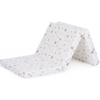 CHIPOLINO Skladací matrac 120x60 cm White,beige stars CHIPOLINO Skladací matrac 120x60 cm White,beige stars