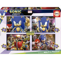 EDUCA Svietiace puzzle Sonic Prime 4v1 (50,80,100,150 dielikov)