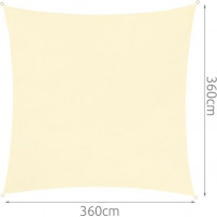 Slnečná clona 3,6 x 3,6 m - béžová