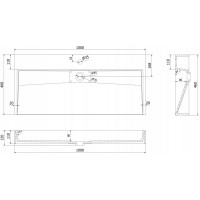 Umývadlo z liateho mramoru MEXEN AVA 100 cm - s otvorom pre batériu - biele, 23011001