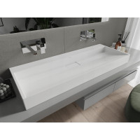 Umývadlo z liateho mramoru MEXEN AVA 120 cm - bez otvoru - biele, 23011200