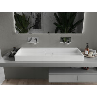 Umývadlo z liateho mramoru MEXEN AVA 120 cm - bez otvoru - biele, 23011200