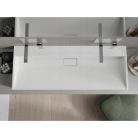 Umývadlo z liateho mramoru MEXEN AVA 120 cm - bez otvoru - biele, 23011200