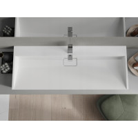 Umývadlo z liateho mramoru MEXEN AVA 120 cm - s otvorom pre batériu - biele, 23011201