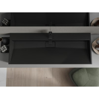 Umývadlo z liateho mramoru MEXEN AVA 120 cm - s otvorom pre batériu - čierne, 23011271