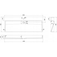 Umývadlo z liateho mramoru MEXEN AVA 120 cm - s otvorom pre batériu - čierne, 23011271