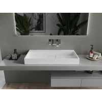Umývadlo z liateho mramoru MEXEN AVA 90 cm - bez otvoru - biele, 23019000