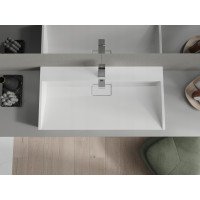 Umývadlo z liateho mramoru MEXEN AVA 90 cm - s otvorom pre batériu - biele, 23019001