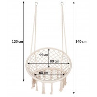 Závesné hojdacie kreslo LUNA - ružové