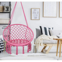 Závesné hojdacie kreslo LUNA - ružové