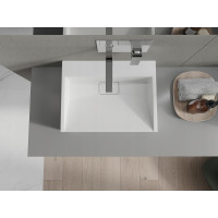 Umývadlo z liateho mramoru MEXEN AVA 50 cm - bez otvoru - biele, 23015000