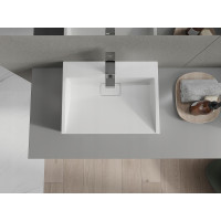 Umývadlo z liateho mramoru MEXEN AVA 50 cm - s otvorom pre batériu - biele, 23015001