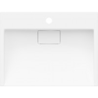 Umývadlo z liateho mramoru MEXEN AVA 50 cm - s otvorom pre batériu - biele, 23015001