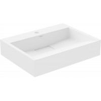 Umývadlo z liateho mramoru MEXEN AVA 50 cm - s otvorom pre batériu - biele, 23015001