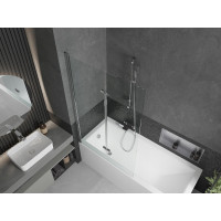 Vaňová zástena MEXEN CASTOR 100x150 cm - chrómová - číre sklo, 892-100-002-01-00