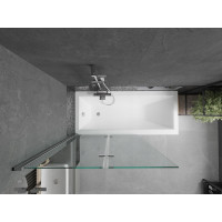 Vaňová zástena MEXEN CASTOR 100x150 cm - chrómová - číre sklo, 892-100-002-01-00