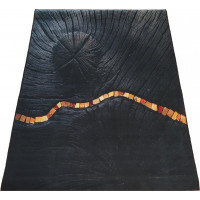 Kusový koberec Black&Gold - Wood