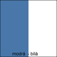 Farebné prevedenie - modrá / biela
