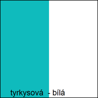 Farebné prevedenie - tyrkysová/biela