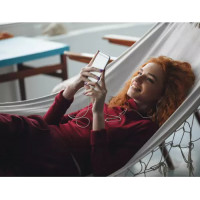 Šedá hojdacia sieť 200 x 100 cm