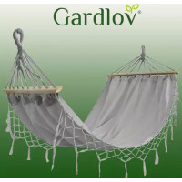 Šedá hojdacia sieť 200 x 100 cm