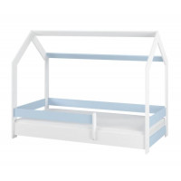 Detská domčeková posteľ LITTLE HOUSE - modrá - 160x80 cm