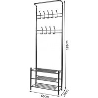 Vešiak na oblečenie s tromi policami na topánky