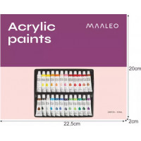 Akrylové farby 24 ks - 12 ml. Maaleo