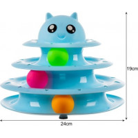 Interaktívna hračka pre mačky - veža s loptičkami