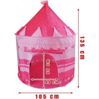 Ružový detský stan