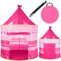 Ružový detský stan