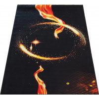 Kusový koberec Black&Gold - Fire