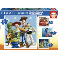 EDUCA Puzzle Disney Pixar 4v1 (12,16,20,25 dielikov)