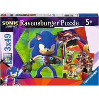 RAVENSBURGER Puzzle Sonic Prime 3x49 dielikov
