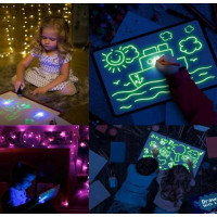 Svietiaca tabuľa na kreslenie GlowTab A4