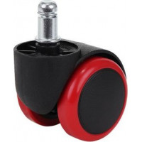 Kolieska kancelárske stoličky - 5 ks - červená