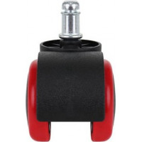 Kolieska kancelárske stoličky - 5 ks - červená