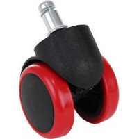 Kolieska kancelárske stoličky - 5 ks - červená