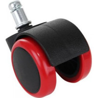 Kolieska kancelárske stoličky - 5 ks - červená